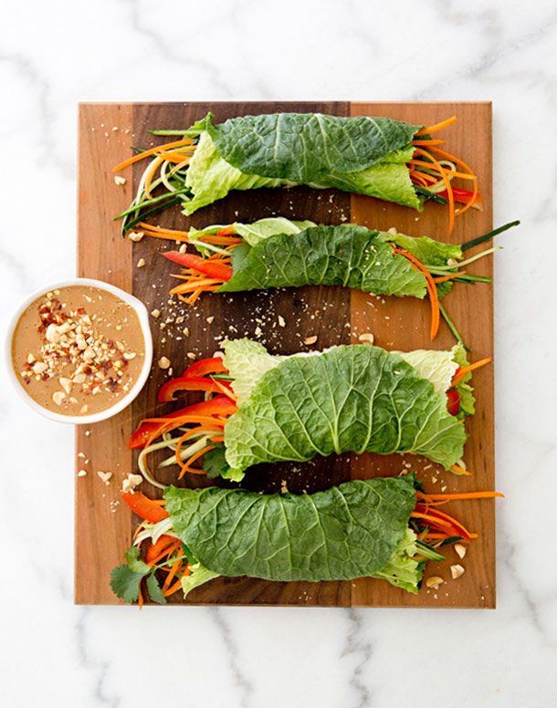 Fresh Veggie Wraps And Creamy Peanut Dip