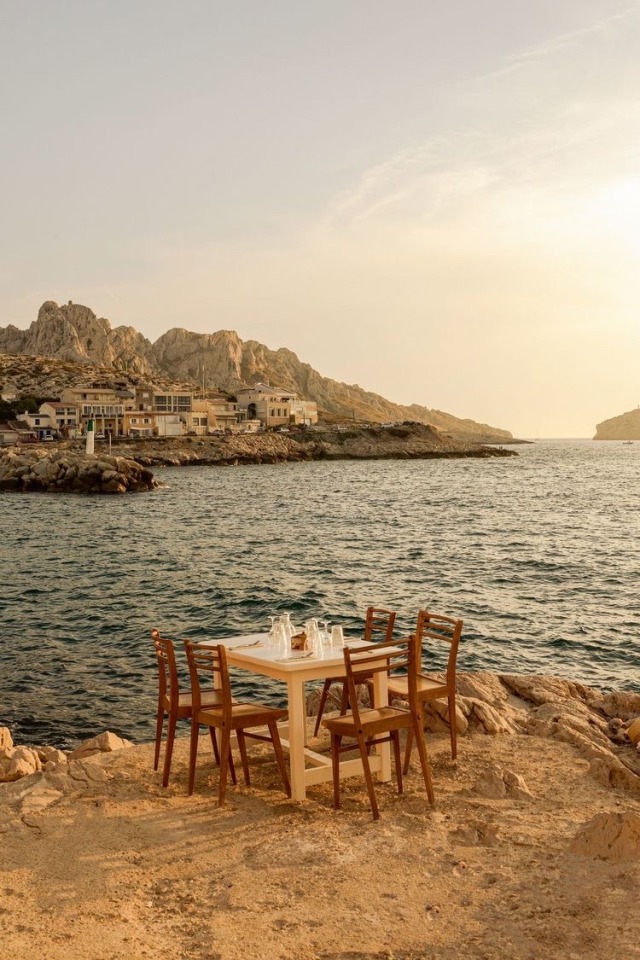 Coastal Village Sunset Landscape Photography