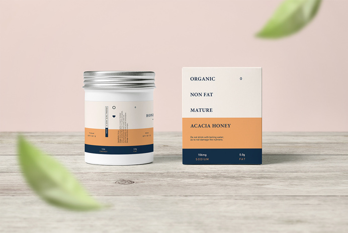 Organic Acacia Honey Display Farmers Market