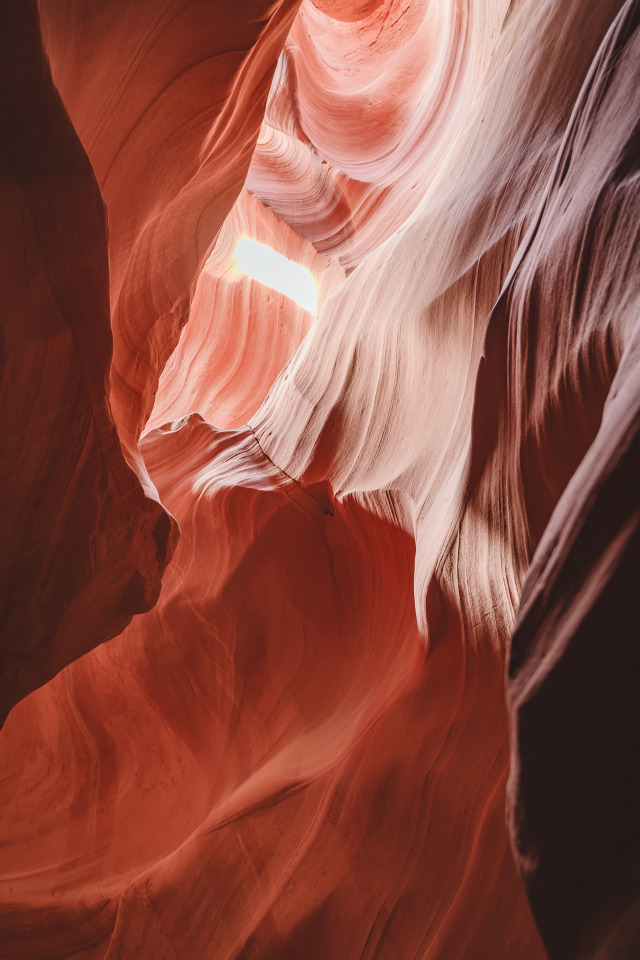 Crimson Sandstone Formations Antelope Canyon Landscape