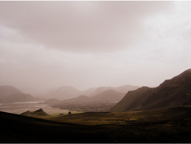 Misty Mountain Valley Landscape Overlook