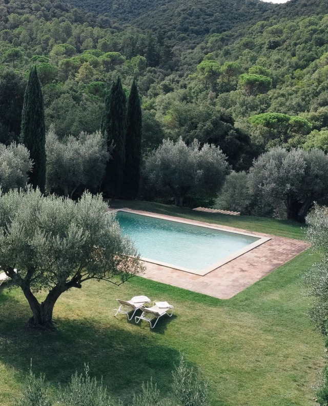 Loungers By Tuscany Pool Landscape