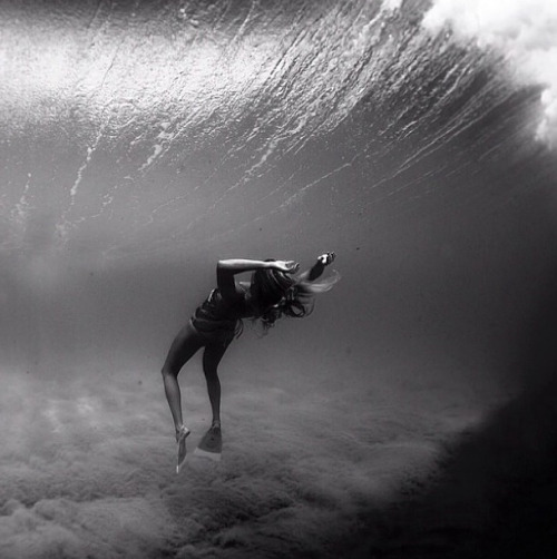 Underwater Blue Surreal Freediver Photography