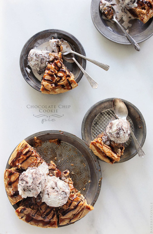 Chocolate Chip Cookie Pie Slices Still Life