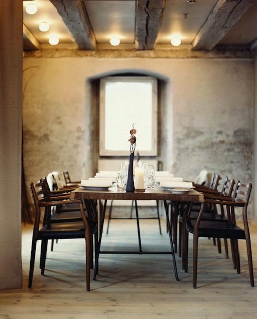 Rustic Dining Room In Renovated Stone Cottage