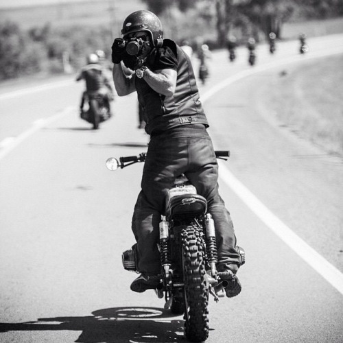 Motorcycle Winding Road Landscape Photograph