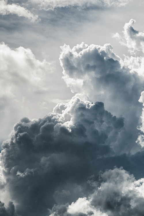 Dramatic Storm Clouds Over Residential Area