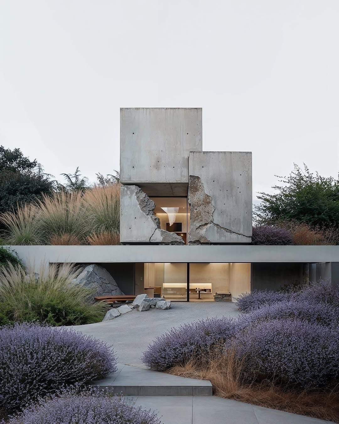 Modern Concrete Architecture Landscape Design