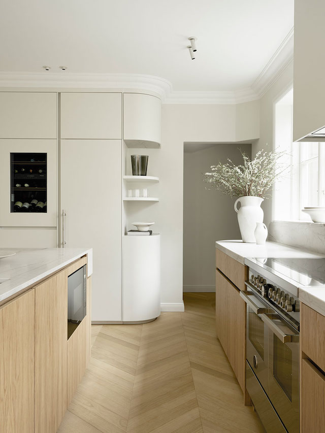 Neutral Tone Modern European Kitchen Interior