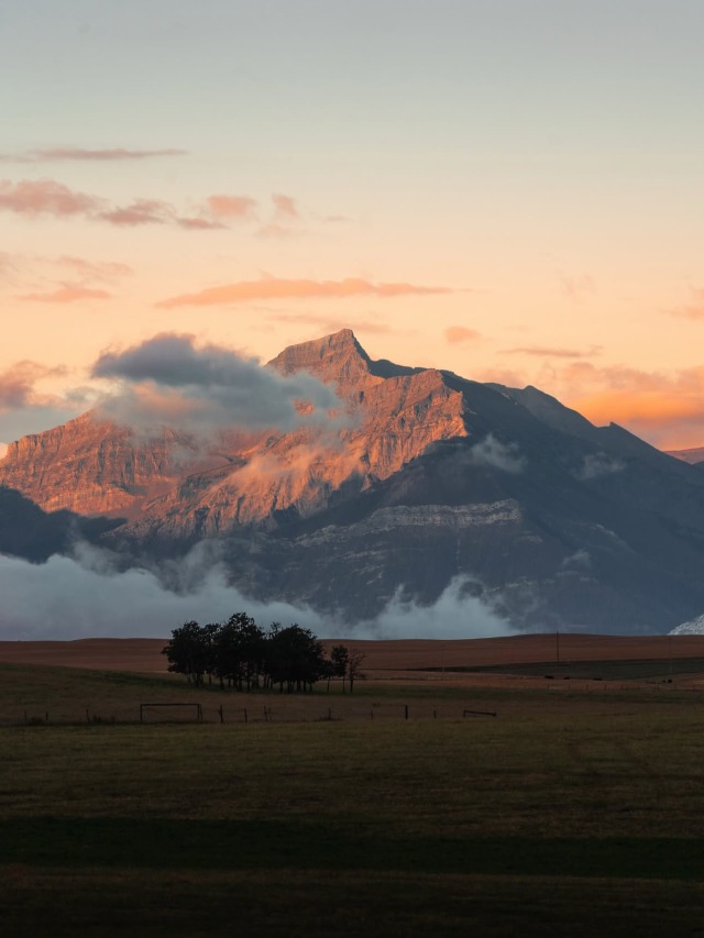 Mountain Landscape Cloudy Sky Sunset
