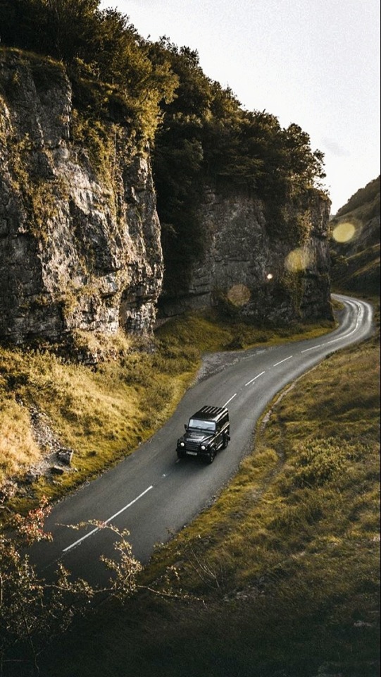 Mountain Road Winding Forest Landscape