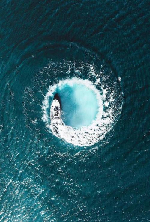 Churning Ocean Whirlpool Landscape Photography