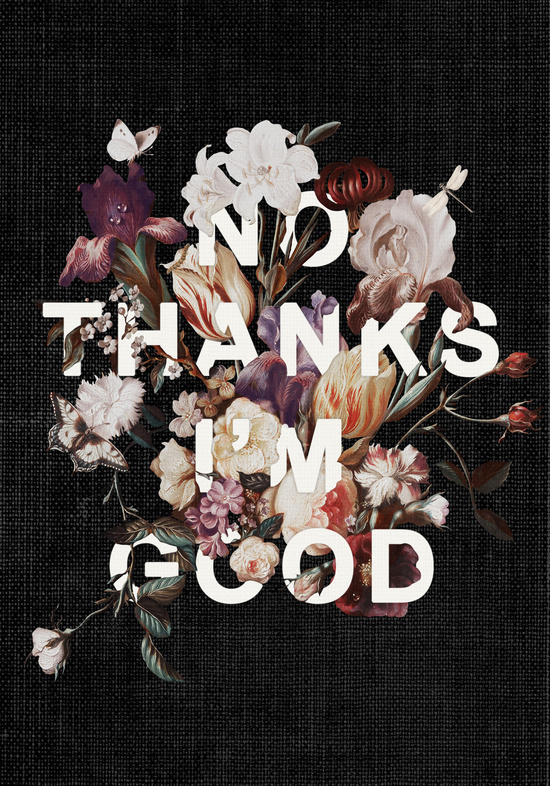 Dark Floral Arrangement With Text Message