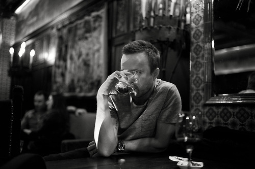 Pensive Musician At Jazz Club Interior