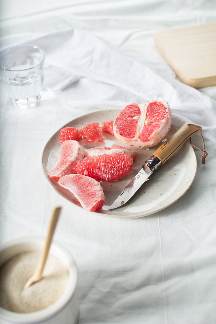 Raw Beef And Citrus Fruit Still Life