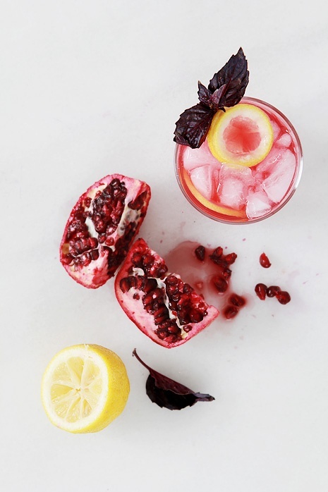 Pomegranate Lemon And Mint Iced Infusion