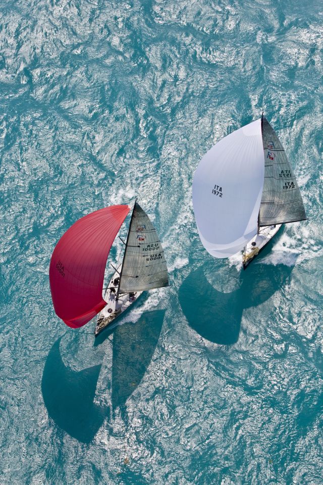 Sailboat Race Across Turquoise Waters