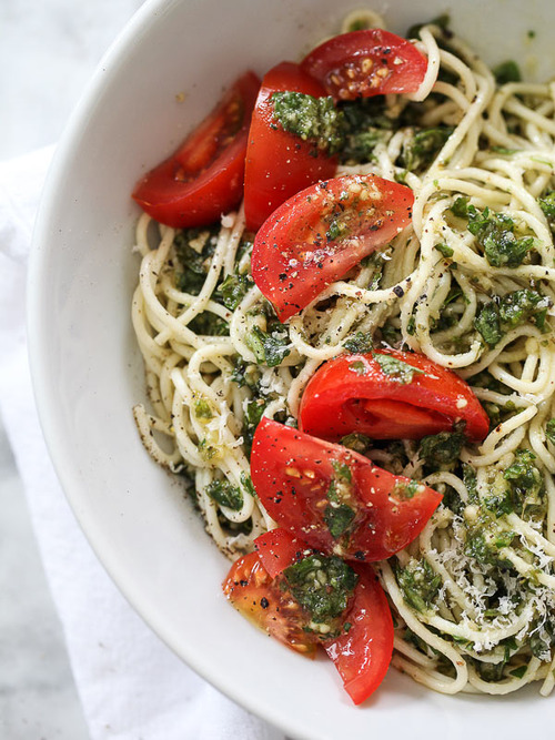 Homemade Spaghetti Dish In Cozy Kitchen