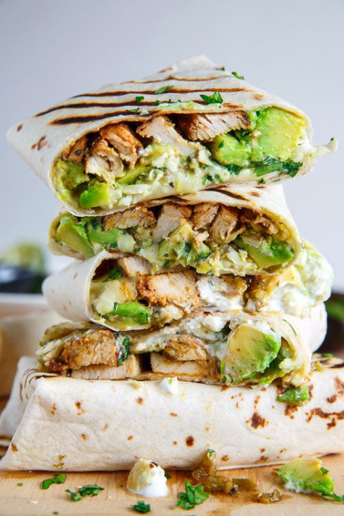 Homemade Chicken Veggie Wrap Food Photography