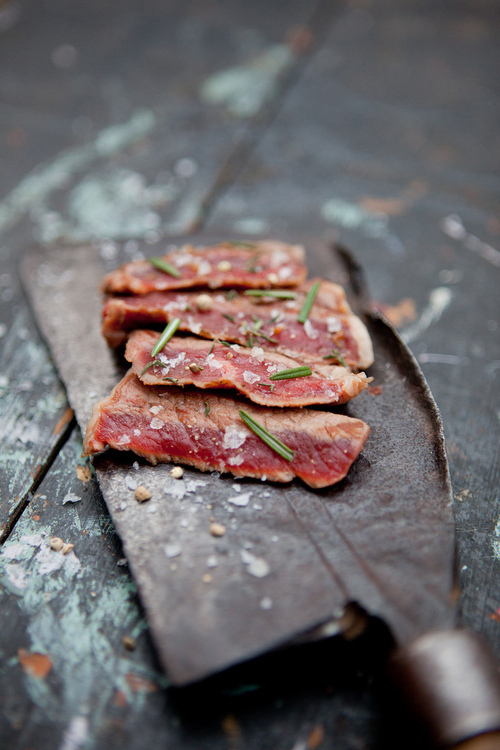 Homemade Beef Jerky On Cutting Board