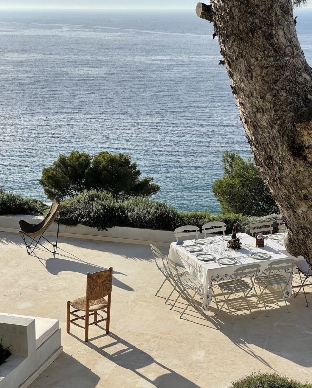 Coastal Terrace With Ocean View Landscape