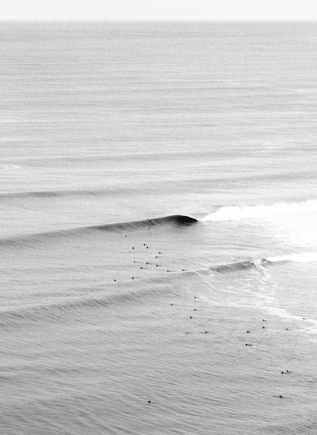 Misty Ocean Seascape Surfers Photography