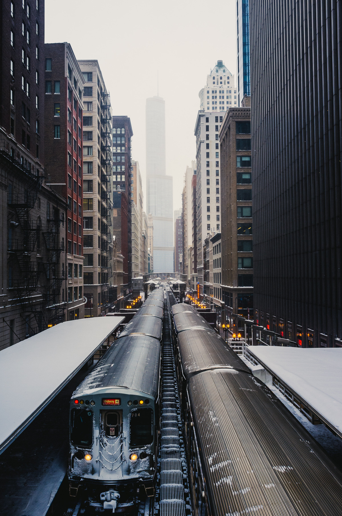 Snowy Urban Cityscape Landscape Photography