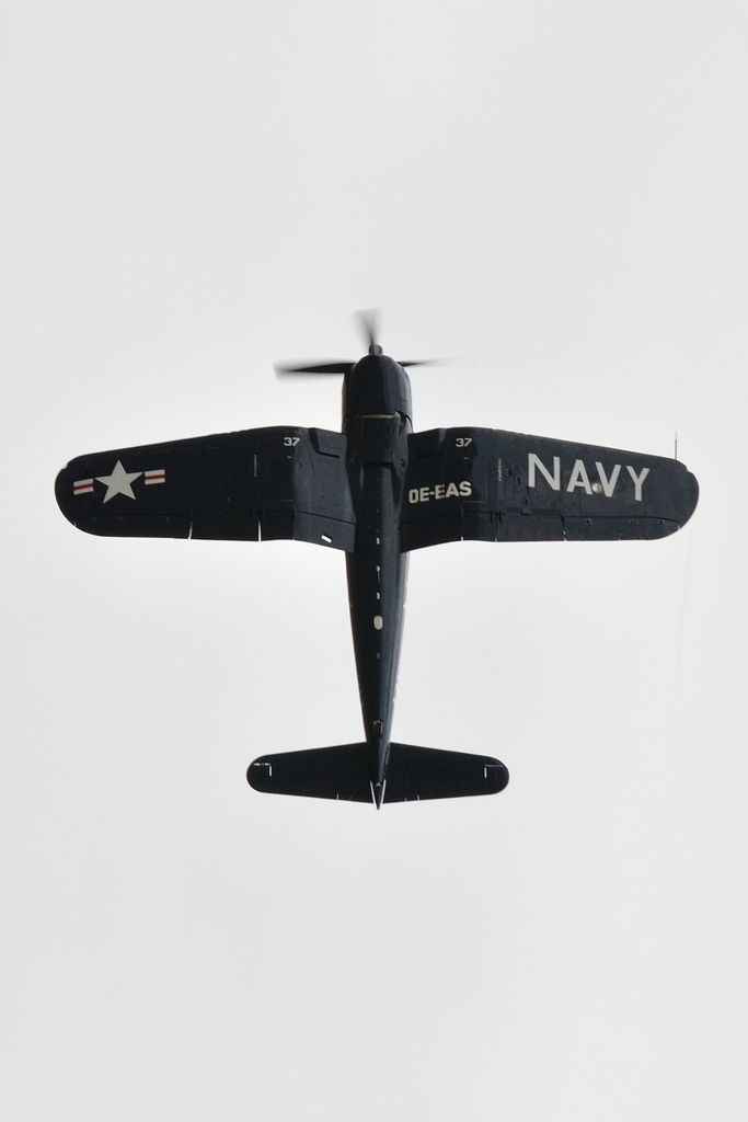 Vintage Navy Fighter Plane Hangar Aerial