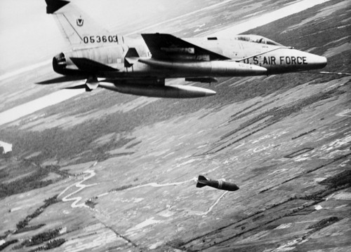 Aerial Fighter Jet Over Rocky Mountains