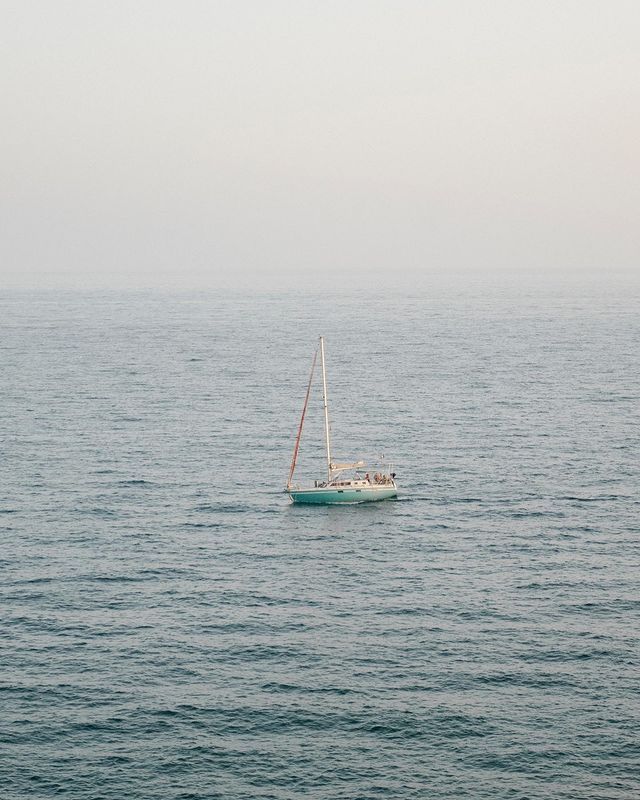 Sailboat At Sea Landscape Photography