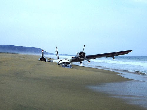 Airplane Wreckage Beach Landscape
