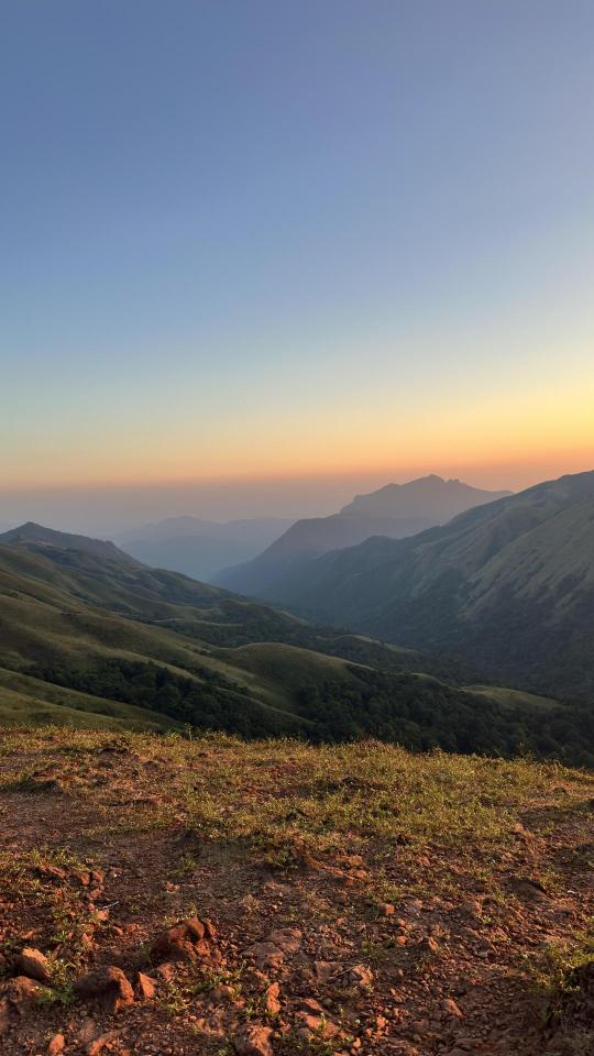 Mountain Valley Sunset Landscape