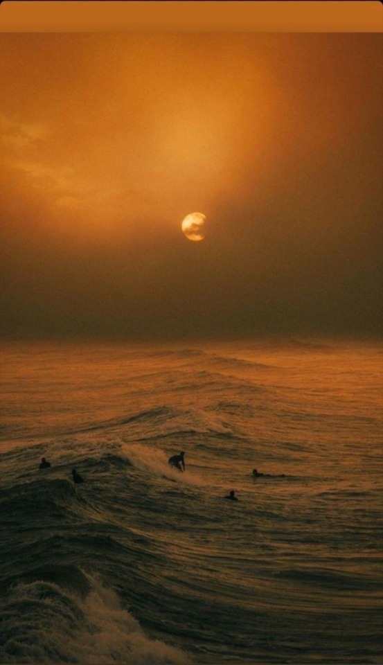 Sunset Ocean Waves Landscape Photography