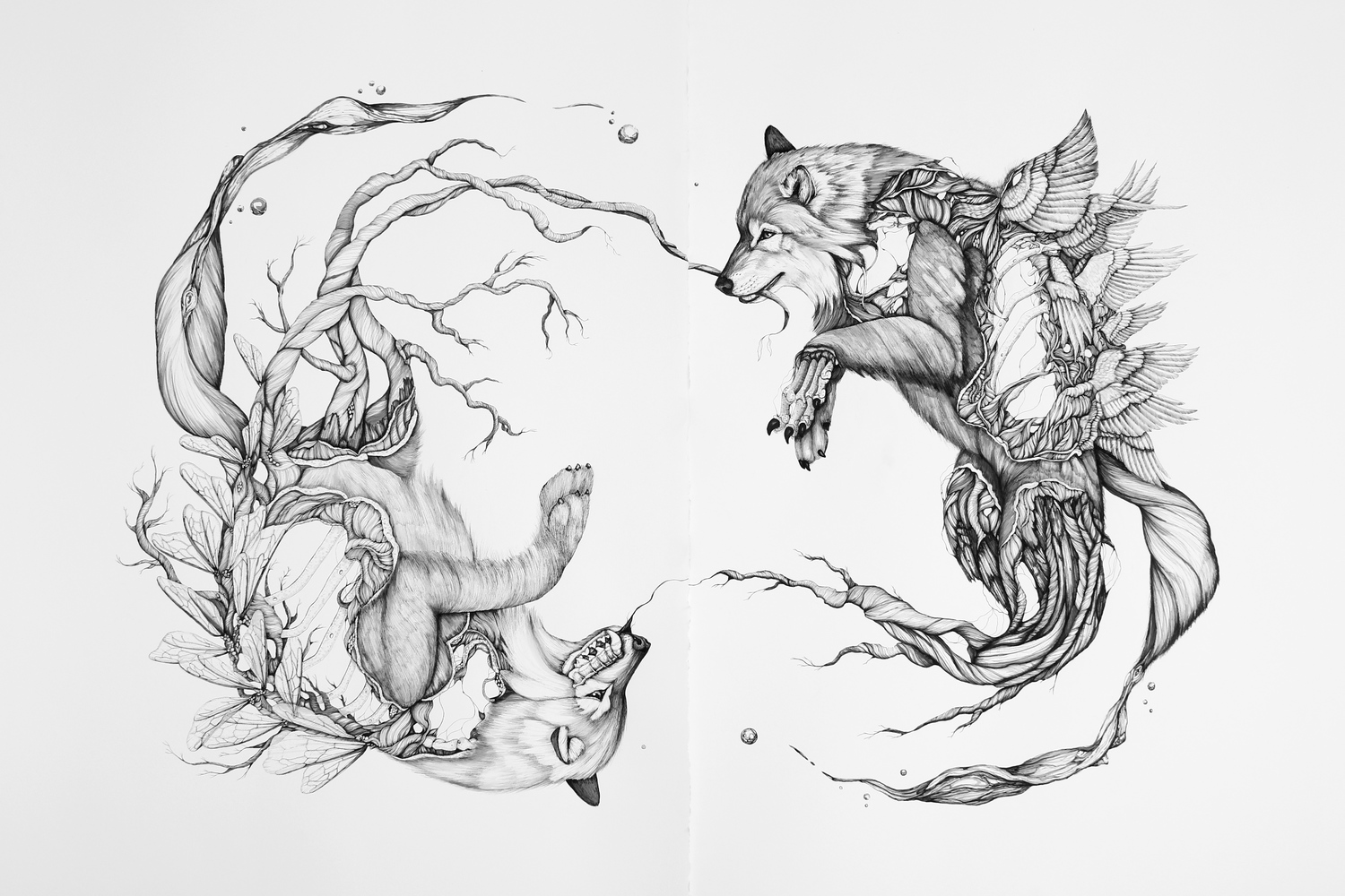 Ancient Woodland Tree Ethereal Smoke Swirl