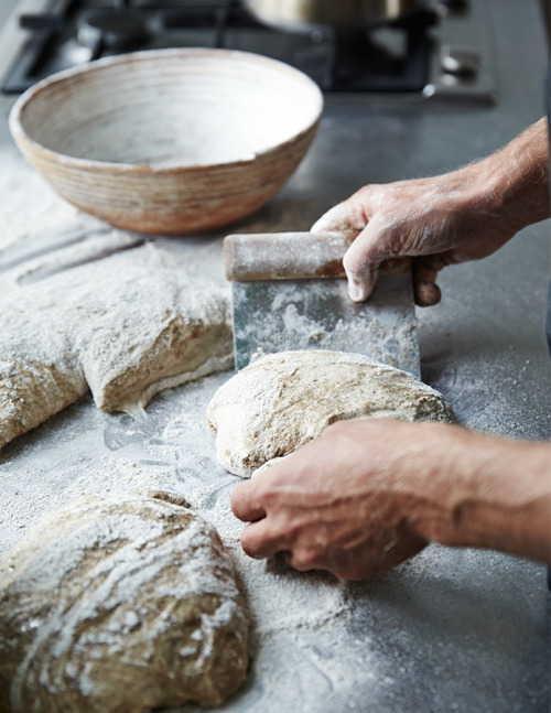 Handmade Bread Dough Kneading Rustic Kitchen
