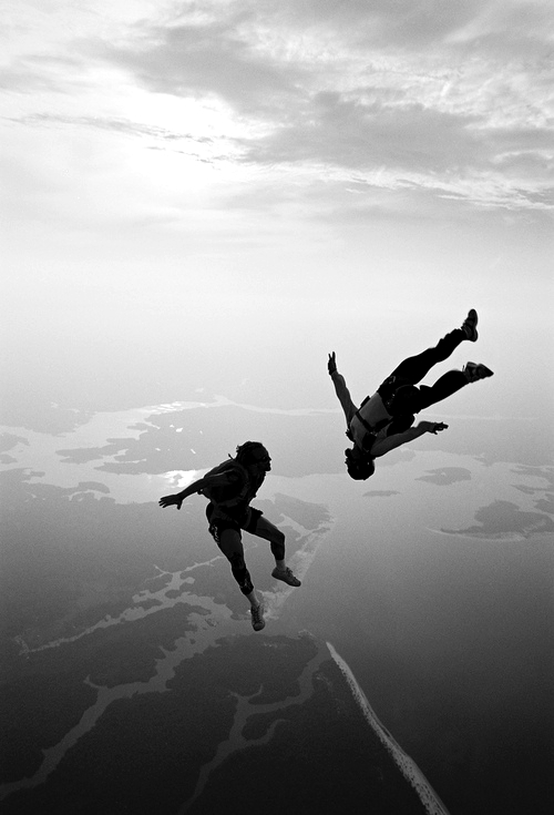 Aerial Mountain Skydiving Photography