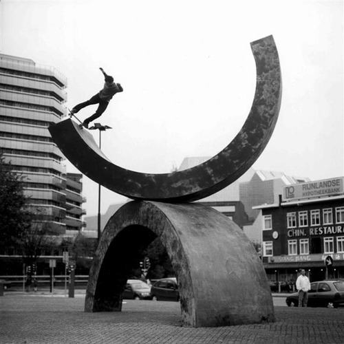 Skateboarding Sculpture Urban Landscape
