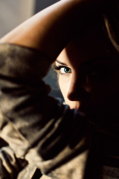 Veiled Woman Silhouette Alley Portrait