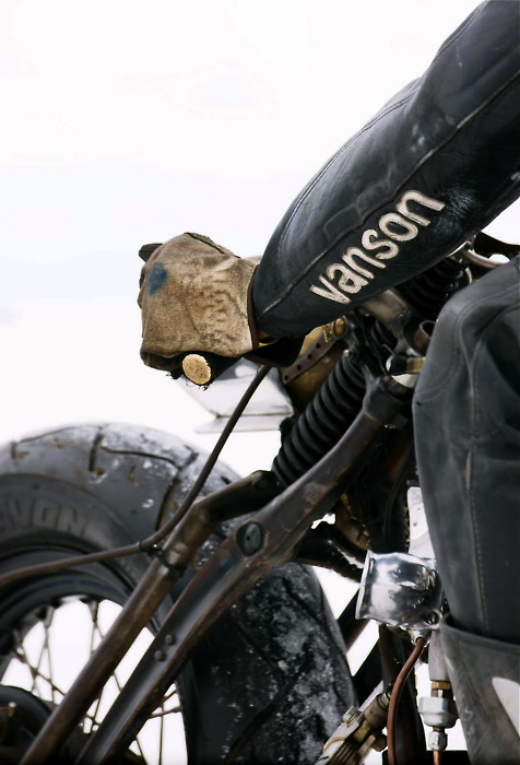 Vintage Motorcycle And Worn Bear Figurine