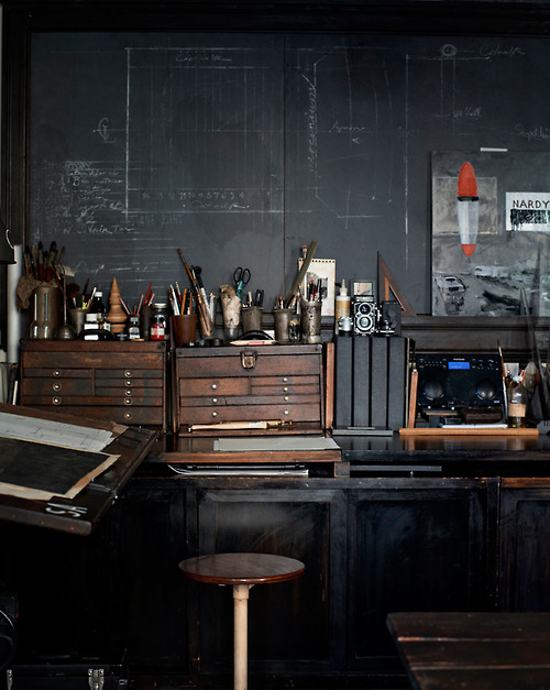 Handymans Cluttered Workshop Interior