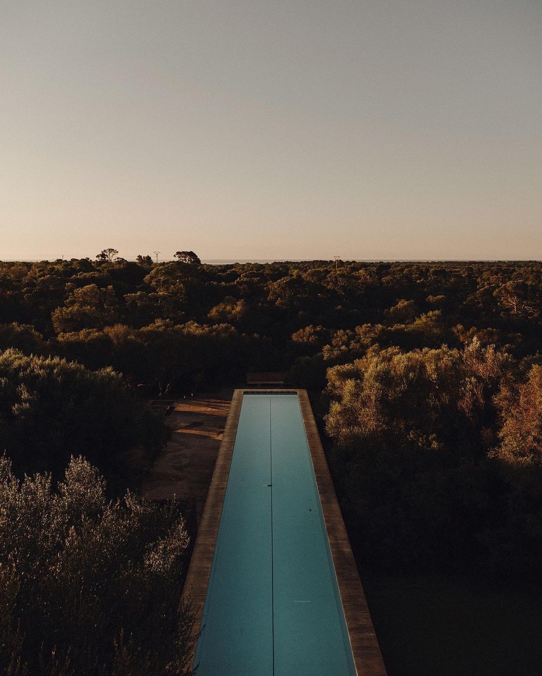 Serene Outback Poolside Landscape