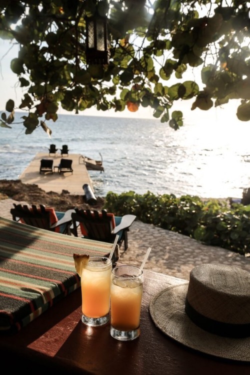 Tropical Beach Setting Cocktail Photography