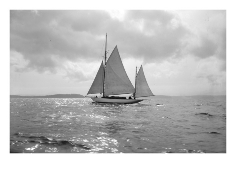 Sailboats In Choppy Coastal Waters Landscape