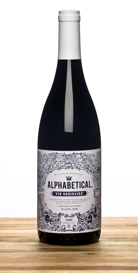 Black Bottle Wine Label Napa Valley