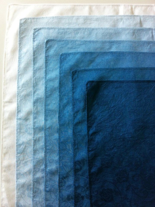 Ombre Blue Abstract Landscape Painting