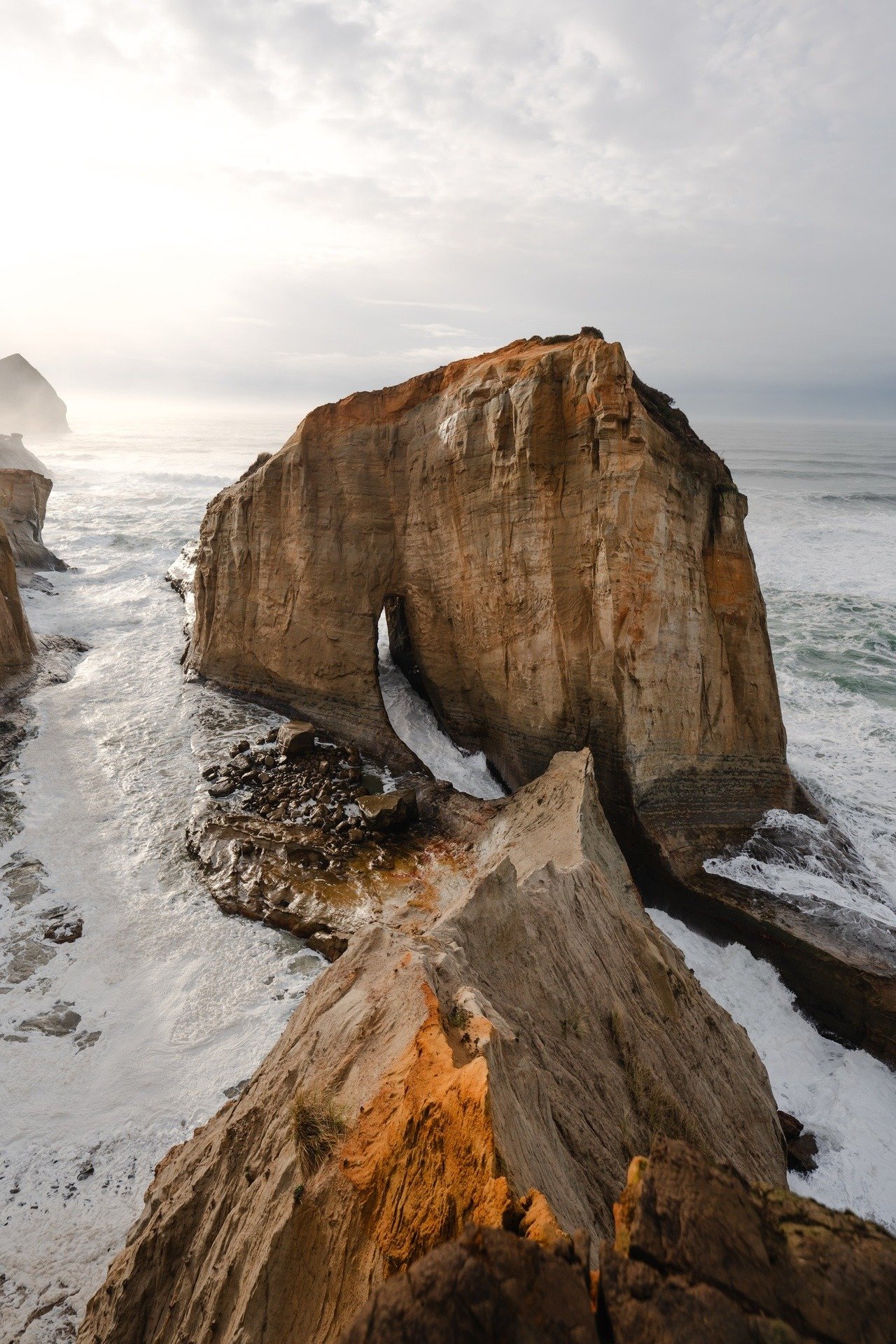 Rock Arch Formation Ocean Waves Coastal Cliffs Erosion