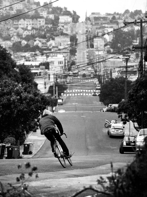 Urban Bicycle Stunt Steep Street Photography