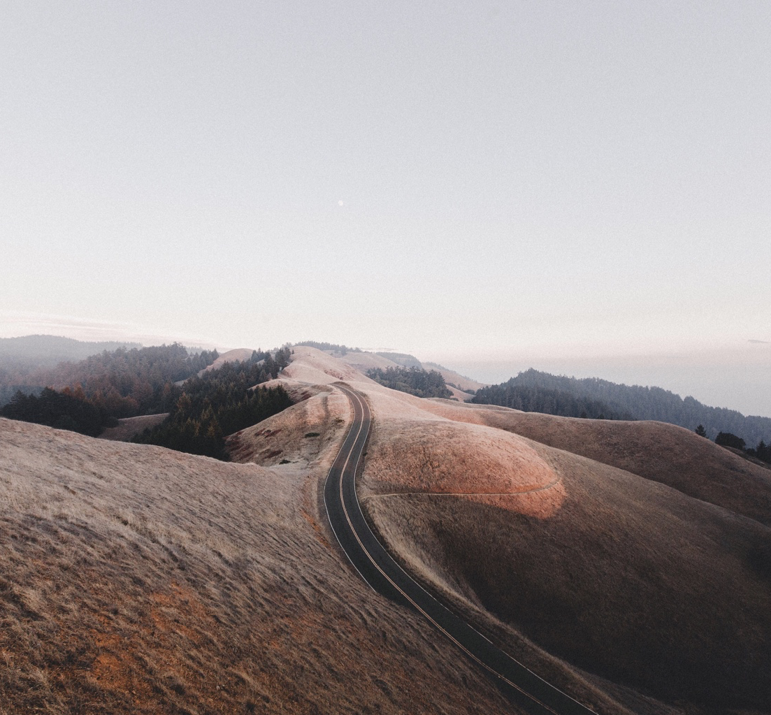Winding Mountain Road Landscape Photography