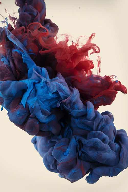 Vibrant Ink Cloud Abstract Underwater Photography